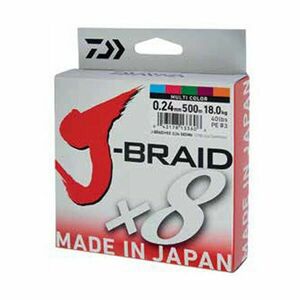 Fir Daiwa J-Braid X8 Multicolor 150m (Diametru fir: 0.16 mm) imagine