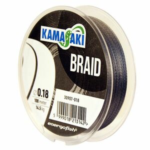 Fir Textil Kamasaki Braid, Grey, 100m (Diametru fir: 0.18 mm) imagine