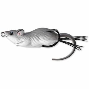 Naluca Live Target Hollow Mouse Walking Bait, Grey/White, 9cm, 28g imagine