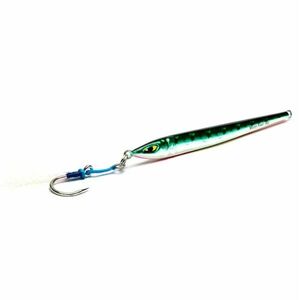 Vobler Pilker Mustad Jig Moonriser, Green Mackeler, 20cm, 120g imagine