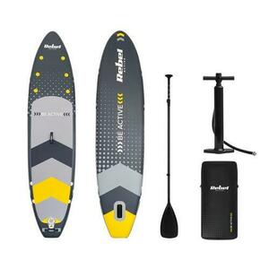 Set placa SUP gonflabila Rebel, Active, 350x80x15cm, Gri/Galben imagine