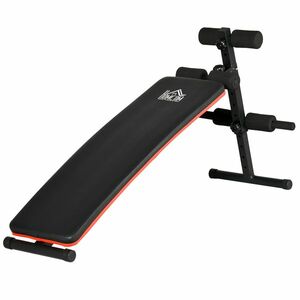 HOMCOM Bancă pentru Abdomene Pliabilă și Reglabilă, Bancă pentru Exerciții cu Spătar Reglabil, 47x139x51-69 cm, Negru | Aosom Romania imagine