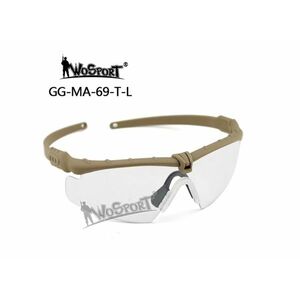 OCHELARI DE PROTECTIE MODEL MA-69 - TAN - CLEAR imagine