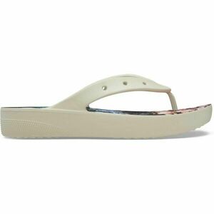 Crocs CLASSIC PLATFORM RETRO RESORT FLIP Șlapi femei, bej, mărime 41/42 imagine