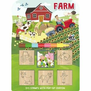 JIRI MODELS FARM Ștampilă 5+1 cu creion de ceară, mix, mărime imagine