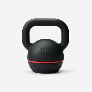 Ganteră Kettlebell din Fontă și Bază din Cauciuc - 20 kg imagine