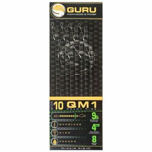 Carlige legate Guru QM1 Standard Hair Rigs, 0.22mm, 8bc (Marime Carlige: Nr. 10) imagine