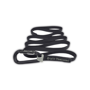 Lesă antiderapantă K9 Thorn cu carabină Petzl, neagră, XL imagine