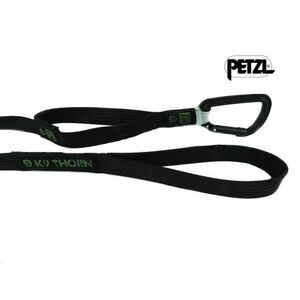 K9 Thorn lesă dublă prindere cu carabină Petzl, neagră, XL imagine