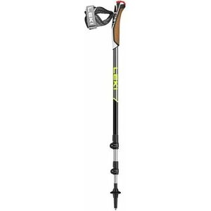 LEKI bețe de nordic walking Traveller Alu, negru-argintiu-gri-gri-galben neon, 90 - 130 cm imagine