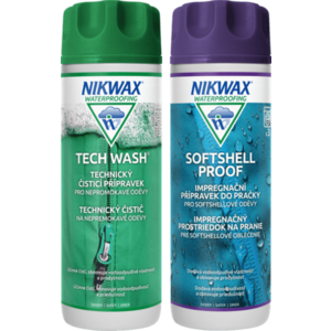 Nikwax Set de 2 bucăți de Twin Tech Wash / Softshell Proof Wash-In 300ml imagine