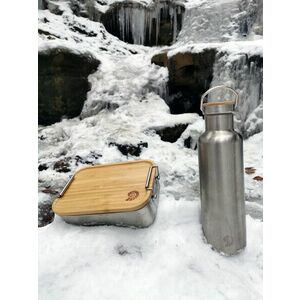 Origin Outdoors Bamboo-Clip din oțel inoxidabil pentru prânz 1, 2 L imagine