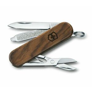 Cuțit multifuncțional Victorinox Classic SD Wood 58 mm, lemn de nuc, 5 funcții imagine