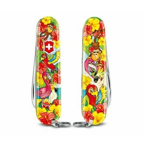 Cuțit multifuncțional pentru copii Victorinox My First Animal Edition, cu motiv papagal, 9 funcții imagine