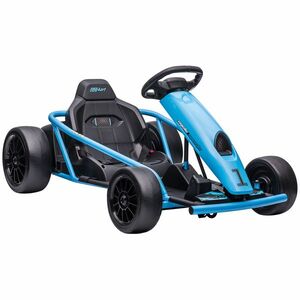 HOMCOM Go Kart Electric pentru Copii, Kart cu Pedale pentru Copii cu Pornire Lentă, Claxon, 115x77x54 cm, Albastru | Aosom Romania imagine