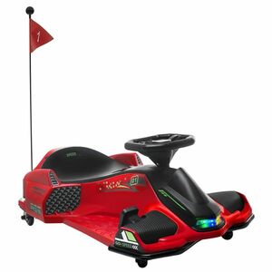 HOMCOM Kart Electric pentru Copii cu Pedale pentru Copii cu Pornire Lentă și Centură, 90x53x99 cm, Roșu | Aosom Romania imagine