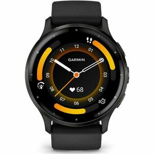 Ceas activity outdoor tracker Garmin Venu 3, GPS, Wi-Fi, curea silicon, 45mm, Black/Slate imagine