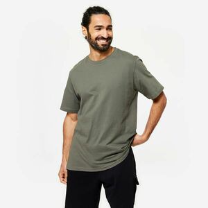 Tricou Regular 500 Fitness Essentials Kaki Bărbați imagine