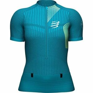 Compressport TRAIL POSTURAL SS TOP W Tricou de alergare damă, turcoaz, mărime imagine