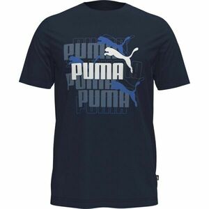 Tricou Puma bumbac albastru imagine