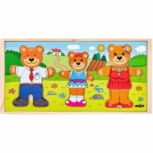 WOODY DRESS UP YOUR BEAR FAMILY Puzzle de lemn, mix, mărime imagine