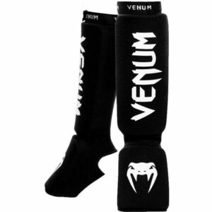 Venum KONTACT SHIN GUARDS Apărători tibie, negru, mărime imagine