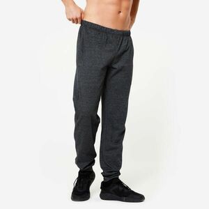 Pantalon regular 100 Fitness gri bărbați imagine