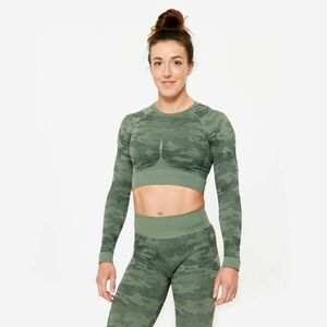 Bluză 900 Fitness Crop top Verde Damă imagine