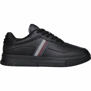 Tommy Hilfiger SUPERCUP STRIPES TUMBLED LEATHER Încălțăminte bărbați, negru, mărime imagine