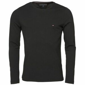 Tommy Hilfiger STRETCH SLIM FIT LONG SLEEVE TEE Tricou pentru bărbați, negru, mărime imagine