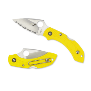 Spyderco Dragonfly 2 Salt Lightweight cuțit de buzunar zimțat 5, 7 cm, galben, FRN imagine