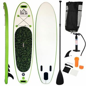 HOMCOM Placa Gonflabila SUP Stand Up Paddle cu Vasla Reglabila, Placa Surf cu Accesorii imagine