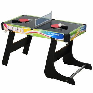 HOMCOM Masă de Joc 4 în 1 pentru Fotbal de Masă, Biliard, Air Hockey și Ping-Pong, 86, 5x43, 5x64 cm, Multicolor | Aosom Romania imagine