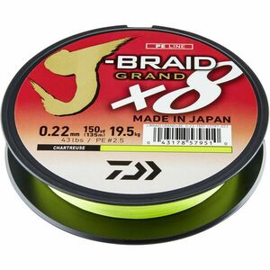 Fir Textil Daiwa J-Braid Grand X8, Culoare Chartreuse, 270m, 0.10mm imagine