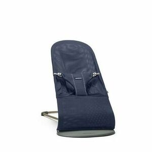 Sezlong balansoar ergonomic bebelsusi, cu sezut reglabil in 3 pozitii Original, Babybjorn Bliss, pliabil Navy Blue Mesh imagine