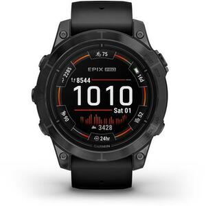 Ceas Activity Tracker Garmin epix Pro (Gen 2), 47mm, Bluetooth, curea silicon Neagra, Corning Gorilla Glass (Negru) imagine