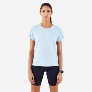 Tricou respirant Alergare Jogging KIPRUN Run 500 Dry Albastru deschis Damă imagine