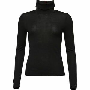 Tommy Hilfiger MERINO ROLL-NK SWEATER Pulover pe gât femei, negru, mărime imagine