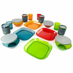 GSI Outdoors set de veselă de lux pentru 4 persoane Infinity 4 Person Deluxe Tableset, Multicolor imagine