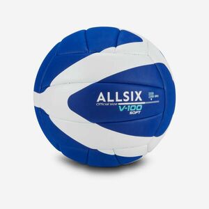 Minge Volei Soft V100 260-280g Alb-Albastru Copii de peste 15 ani imagine