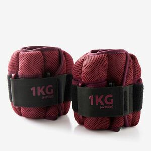 Set Greutăți flexibile reglabile Glezne/Încheieturi Fitness Bordo 2 x 1 kg imagine