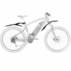 Kit apărători de noroi MTB față/spate rigide V3 26" - 27, 5" - 29" Negru imagine