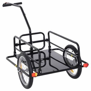 HOMCOM Carucior Remorca pentru Bicicleta Negru 156x72x82cm | Aosom Romania imagine