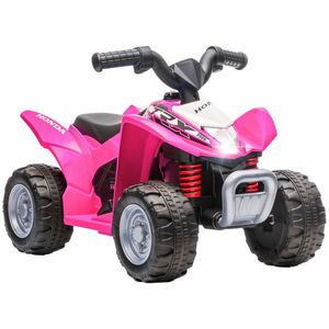 AIYAPLAY ATV Electric, Mini Motocicletă pentru Copii 18-36 Luni cu Lumini LED, Claxon și Pedale, 65, 5x38, 5x43, 5 cm, Roz | Aosom Romania imagine