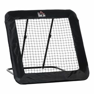 HOMCOM Rebounder Pliabil și Reglabil pentru Fotbal, Baseball și Volei, Plasă de Fotbal, 128x118x108-120 cm, Negru | Aosom Romania imagine