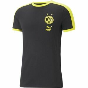 Puma BVB FTBLHERITAGE T7 TEE Tricou bărbați, negru, mărime imagine