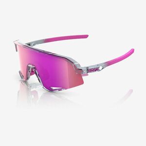 Ochelari de soare 100% Slendale, gri translucid lustruit - oglindă multistrat violet imagine