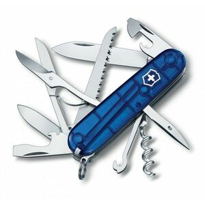 Victorinox cuțit de buzunar transparent 91mm Huntsman albastru imagine