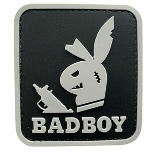 WARAGOD Petic 3D Bad Boy with Gun negru 7.7x6.9cm imagine