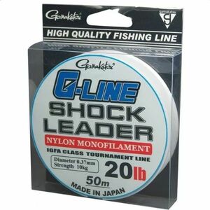 Fir Monofilament Gamakatsu G-Line Shock Leader, Translucid, 50m (Diametru fir: 0.47 mm) imagine